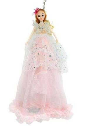 Кукла в бальном платье "звезды", персиковая