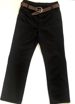 Базовые чёрные прямые джинсы с высокой посадкой талии. батвл!2 фото