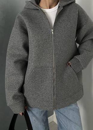 Бомбер сірий zara
