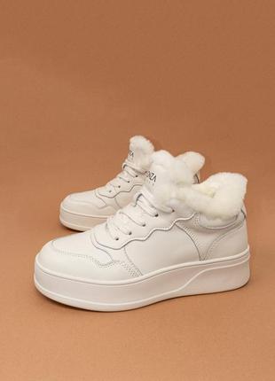 Утеплені жіночі кросівки черевики зимові білі 37-40 женские зимние кроссовки ботинки lonza1 фото