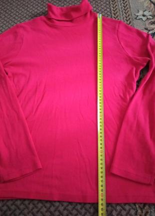Жіночий одяг/ кофта гольф водолазка червона, котон ❤️ 48/50 розмір3 фото