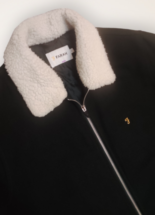Мужская куртка шерпа farah размер л оригинал из шерсти со стёганым подкладом