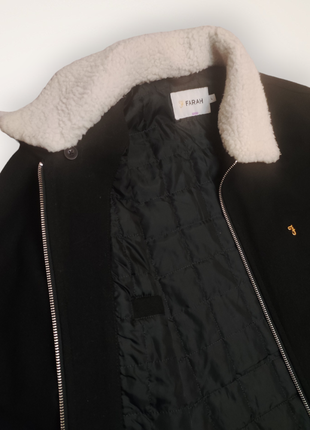 Мужская куртка шерпа farah размер л оригинал из шерсти со стёганым подкладом8 фото
