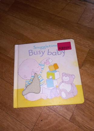 Тактильная книга на английском для малышей, плотные картонные страницы