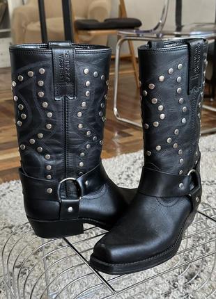 Ковбойские сапоги kentucky western (в стиле miu miu)