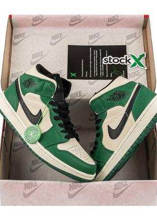 Nike air jordan 1 mid se “pine green”9 фото