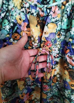 Шифоновая блузка цветочный принт h&m5 фото
