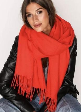 Теплий червоний шарф vero moda vmimpact long scarf