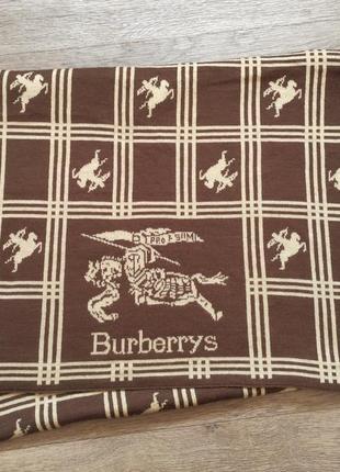 Шарф burberry коричневый scarf женский большой зимний теплый big logo монограмный burberry's