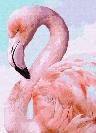 Картина по номерам "розовый фламинго" ★★★