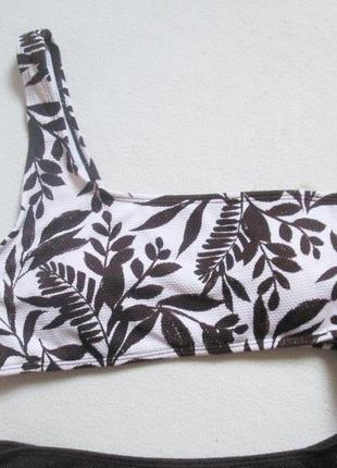 Шикарный слитный фактурный купальник монокини на одно плечо primark 11.23 🌴🌺🌴2 фото
