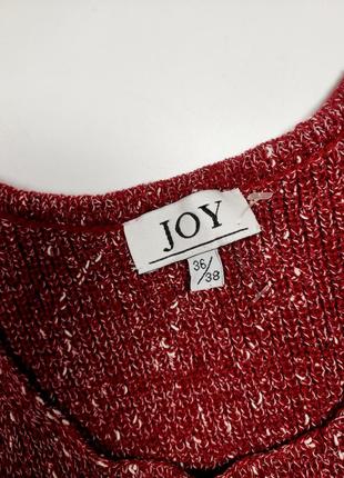 Жилет женский джемпер вязаный красного цвета от бренда joy 36/384 фото