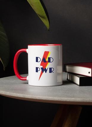 Чашка "dad pwr", англійська2 фото