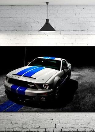 Картина на холсте на стену для интерьера/спальни/офиса dk mustang (dkp4560-m804) 50х100 см