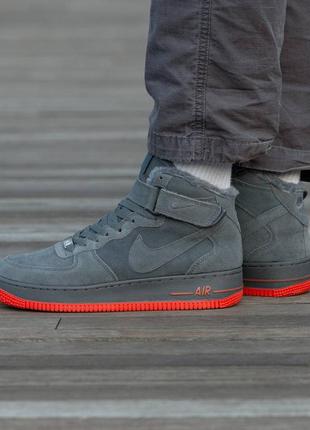 Nike air force winter grey\red2 фото