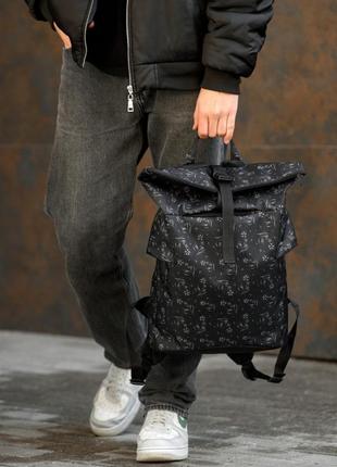 Стильный рюкзак унисекс черный ролл3 фото