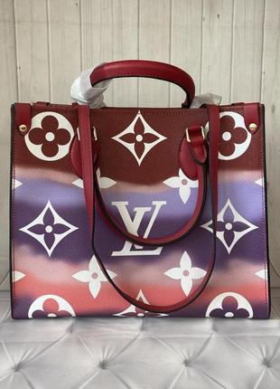 Сумка lv onthego gm канва с градиентом2 фото