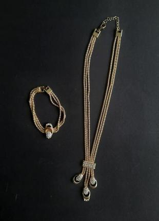 Комплект украшений колье и браслет