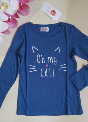 Лонгслів реглан кофточка кішечка 128 см