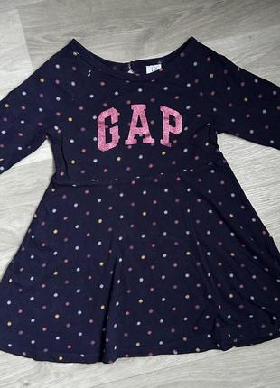 Платье gap на девочку 3-4 года с глиттерной надписью