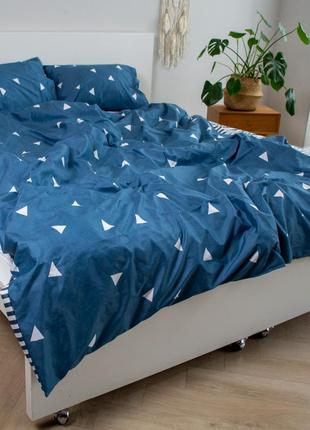 Двуспальный комплект постельного белья из поликоттона (70% хлопок 30% полиэстер) - моряк3 фото