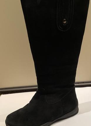 Зимние сапоги замша италия внутри натуральная цигейка размер 38