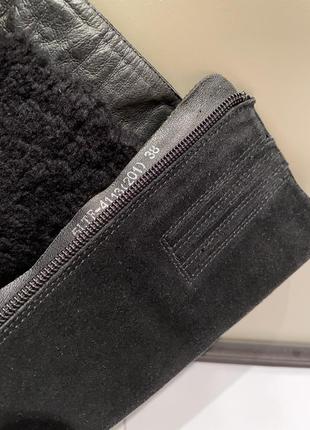 Зимние сапоги замша италия внутри натуральная цигейка размер 38