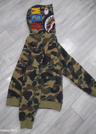 Оригинальное зип худи bape