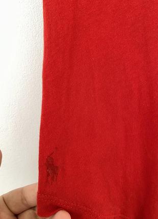 Червона футболка з V-подібним вирізом polo ralph lauren3 фото