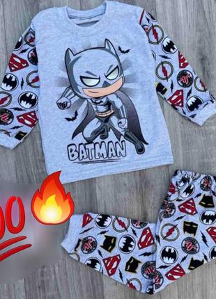 Піжама х/б бетмен, якісна та стильна, на зріст від 86 до 97