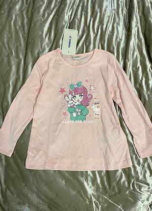 Лонгслив розовый на девочку, реглан,кофта с длинным рукавом, одежда на девочку, гольф