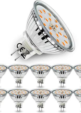 Светодиодные лампы allesgute 5w gu5.3 led mr16 3000k 10штук уценка