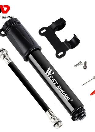 Міні-велосипедний насос. велосипедний ручний повітряний насос. накачування шин. шосейний велосипедний насос