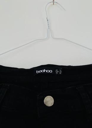 Черные стрейч джинсы с высокой посадки для высоких boohoo4 фото