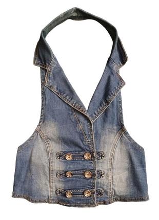 Джинсова безрукавка, накидка