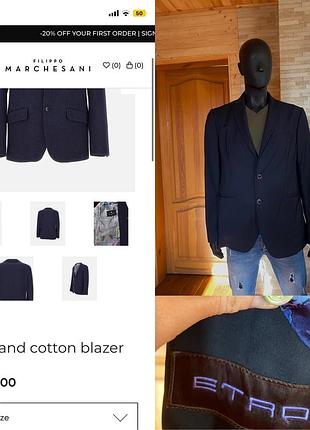 Etro оригінал піджак вовна і шовк