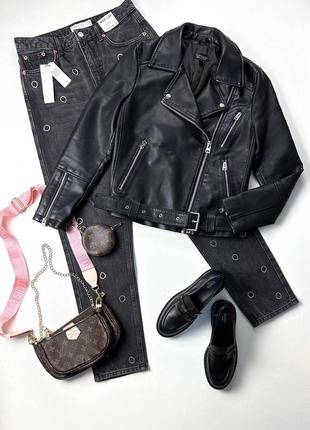 Куртка-косуха из эко-кожи topshop