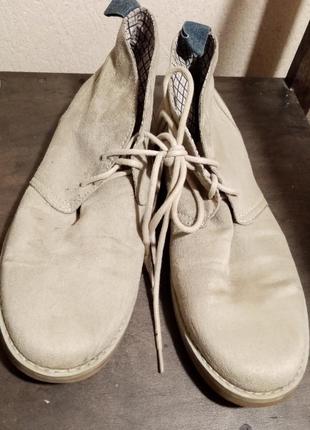 Ботинки на шнуровке светло-серые, р. 401 фото