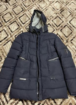 Куртка мужская зимняя темно синяя1 фото