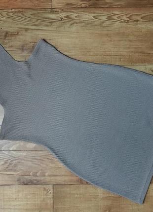 Бандажное платье в рубчик