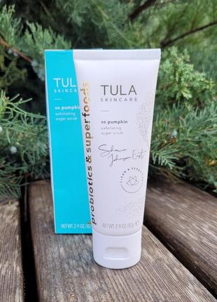 Скраб для обличчя tula skincare so pumpkin exfoliating sugar scrub