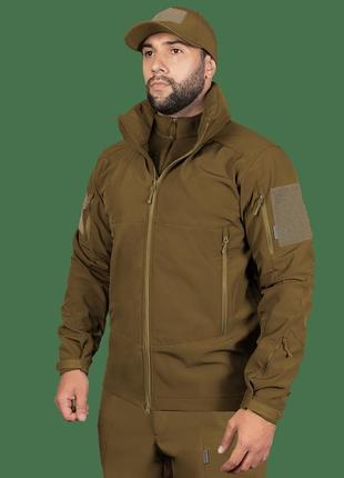 Куртка тактична військова softshell phantom system койот мембрана