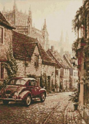 Алмазна мозаїка вишивка старе місто сергій лобач вулиця старого міста на підрамнику повна 5d 40х50 см