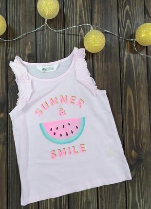 Футболка на девочку 2-4 лет h&m