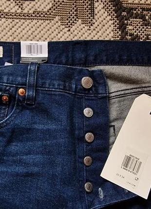 Брендові фірмові демісезонні зимові стрейчеві джинси levi's 501 premium,нові з бірками,оригінал із сша,розмір w33 l34.6 фото