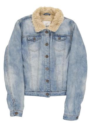 Джинсова утеплена куртка only