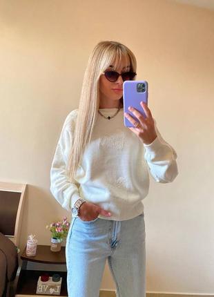 Акриловый свитер в принт сердце 🩷производитель турция