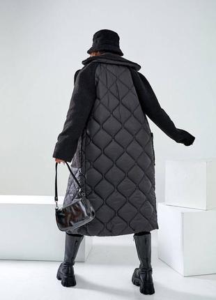 Жіноче тепле стьобне пальто,женское осеннее стёганое пальто,пальто на осінь ,плащ ,тренч,зимове пальто,зимняя стёганая куртка3 фото