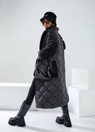 Жіноче тепле стьобне пальто,женское осеннее стёганое пальто,пальто на осінь ,плащ ,тренч,зимове пальто,зимняя стёганая куртка7 фото