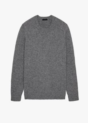 Шерстяной мужской свитер лонгслив zara кэжуал базовый